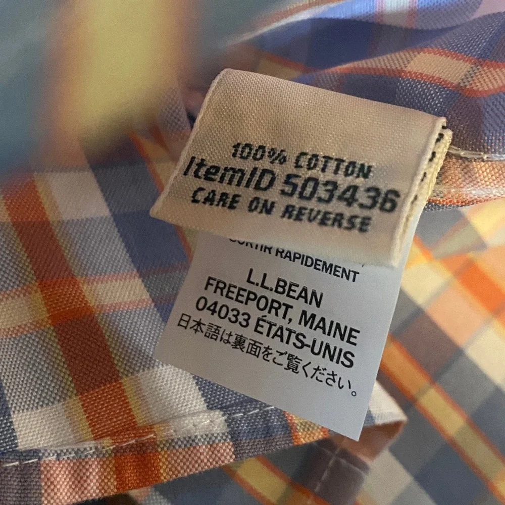 LL Bean Women's Long-Sleeved‎ Button-Down Top Size L Wrinkle Free Plaid NWT - Picture 7 of 7